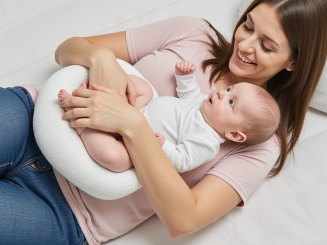 A soft and supportive breastfeeding cushion designed for comfort and convenience during nursing